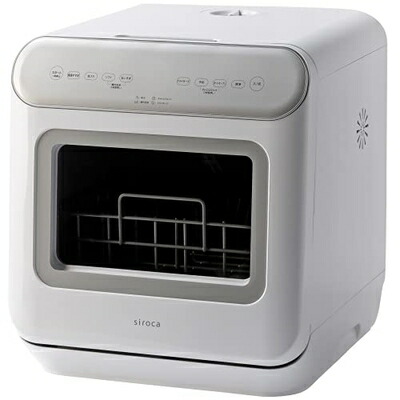 【中古】 シロカ 2WAY食器洗い乾燥機 [1～3人用/オートオープン機能/食洗機/工事不要/分岐水栓可/タイマー6段階設定] SS-MA251 シルバー