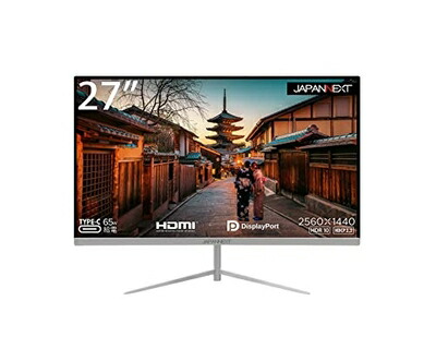【中古】 JAPANNEXT 27型WQHD、Type-C 65W給電相応う液晶管するJN-T27WQHD-C65W USB PD USB-C