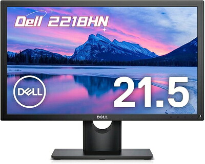 【中古】 Dell モニター 21.5インチ E2218HN(間交換保証/CIE1976 82%/フルHD/TN非光沢/ブルーライト軽減/フリッカーフリー/HDMI,D-Sub15ピン)