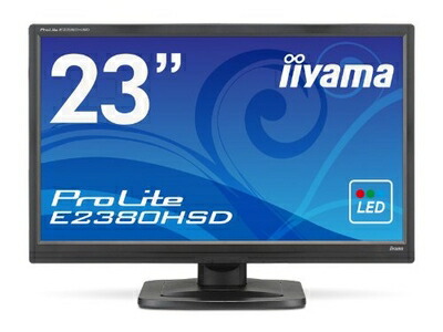 【中古】 iiyama FullHD(1920x1080)モード対応 WLEDバックライト23型ワイド液晶ディスプレイ E2380HSD-B1