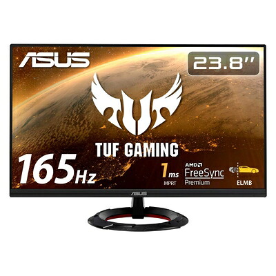 【中古】 ASUS ゲーミングモニター TUF Gaming VG249Q1R 23.8in/盛りだくさん固定ディスク/IPS/165サイクル/1ms/HDMI×2,DP/FreeSync/ELMB/ステレオ金棒引き/言いはなつ