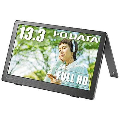 【中古】 IODATA モバイルモニター 13.3インチ フルHD ADSパネル (PS4/Xbox/Switch/PC対応/MiniHDMI/USB-C/保証/土日サポート/日本メーカー) LCD-CF131XDB-M