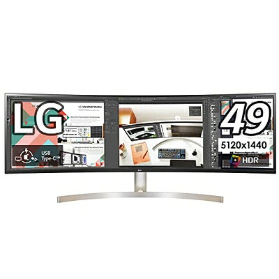 【中古】 LG モニター ディスプレイ 49WL95C-WE 49インチ/5120×1440(32:9 ウルトラワイド)/HDR対応/IPS/USB Type-C, HDMI×2, DP/スピーカー/高さ調節/安心・無輝点保証