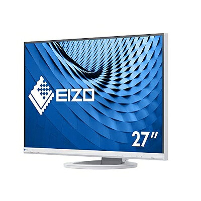 【中古】 EIZO FlexScan EV2760-WT (27.0型/2560×1440/フレームレスモニター/アンチグレアIPS/疲れ目軽減/ホワイト)