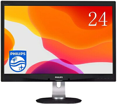 【中古】 Philips(フィリップス) 24型PLSパネル採用ワイド液晶ディスプレイ 5年間フル保証 240B4QPYEB/11