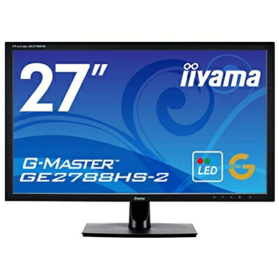 【中古】 iiyama ゲーミング モニター ディスプレイ GE2788HS-B2 (27インチ/1ms/フルHD/TN/HDMI,D-sub,DVI-D)