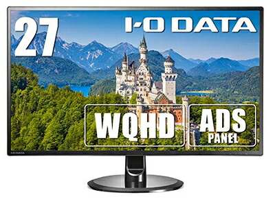 【中古】 IODATA 管する 27in WQHD ADSダイアログボックス 非光輝 (HDMI×3/DisplayPort×1/金棒引き付/引きうける/週末受け支える/日本製造業者) EX-LDQ271DB パソコン・周辺機器-ディスプレイ