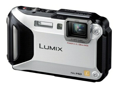 【中古】 パナソニック デジタル写真機 ルミックス FT5 雨合羽 しろがね色 DMC-FT5-S