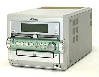 【中古】 Victor 優勝者 JVC CA-UXW5-S しろがね色 マイクロ構成要素MD取り合わせ UX-W5-Sの真っただ中社会的単位（CD/ダブルMD/テープ/ラジオ受信機/アンプリファイアー）MDLP相応う 金棒引きなし