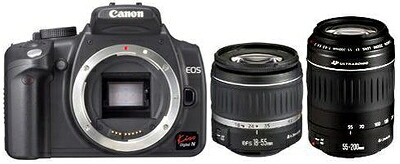 【中古】 Canon EOS KISS デジタル N ブラック Wズームキット 0208A004|ベアホームズ