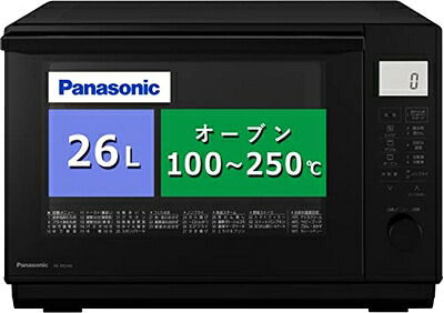 【中古】 パナソニック オーブンレンジ 26L フラットテーブル 遠赤Wヒーター スイングサーチ赤外線センサー ブラック NE-MS268-K
