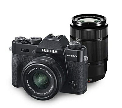 【中古】 富士フイルム(FUJIFILM) ミラーレス一眼カメラ X-T30ダブルズームレンズキット ブラック X-T30WZLK-B
