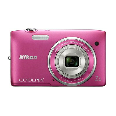 【中古】 Nikon デジタルカメラ COOLPIX S3500 光学7倍ズーム 有効画素数 2005万画素 ストロベリーピンク S3500PK｜ベアホームズ