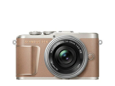 【中古】 OLYMPUS ミラーレス一眼カメラ PEN E-PL10 14-42mm EZレンズキット ブラウン｜ベアホームズ