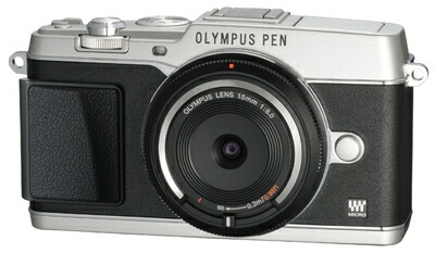 【中古】 OLYMPUS ミラーレス一眼 PEN E-P5 ボディ(ボディキャップレンズ BCL-1580セット) シルバー E-P5 BODY SLV