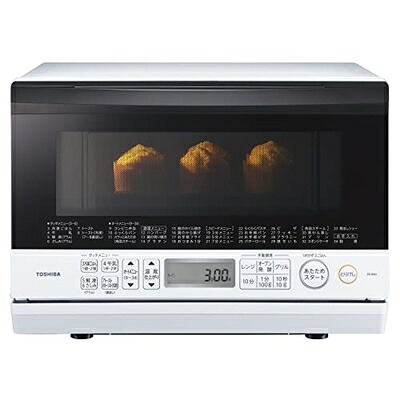【中古】 東芝(TOSHIBA) スチーム オーブンレンジ 石窯オーブン 一人暮らし 23L ER-W60(W) グランホワイト フラットテーブル