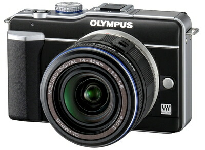 【中古】 OLYMPUS ミラーレス一眼 PEN E-PL1レンズキット ブラック E-PL1 LKIT BLK