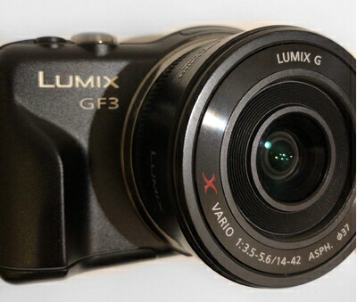 【中古】 パナソニック ミラーレス一眼カメラ LUMIX GF3 電動ズームキット エスプリブラック DMC-GF3X-K