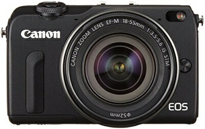 【中古】 Canon ミラーレス一眼カメラ EOS M2 EF-M18-55 IS STM レンズキット(ブラック) EF-M18-55mm F3.5-5.6 IS STM 付属 EOSM2BK-1855ISSTMLK