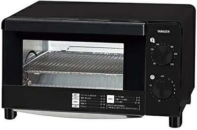 【中古】 [山善] トースター オーブントースター トースト 4枚焼き 16段階温度調節 タイマー機能 1200W メッシュ焼き網 受け皿付き ブラック YTC-FC123(B)