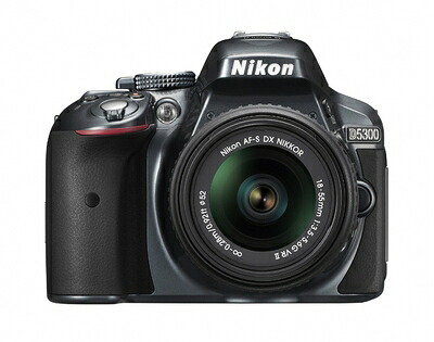 【中古】 Nikon デジタル一眼レフカメラ D5300 18-55mm VR II レンズキット グレー 2400万画素 3.2型液晶 D5300LK18-55VR2GY