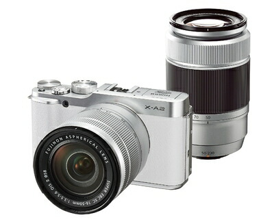 【中古】 FUJIFILM ミラーレス一眼 X-A2 ダブルズームレンズキット ホワイト X-A2WH1650II/50230II
