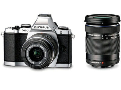 【中古】 OLYMPUS ミラーレス一眼 OM-D E-M5 ダブルズームキット シルバー 1605万画素 防塵 防滴 OM-D E-M5 DZKIT SLV|ベアホームズ