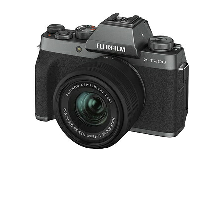 【中古】 富士フイルム(FUJIFILM) ミラーレス一眼カメラ X-T200レンズキット ダークシルバー X-T200LK-DS|ベアホームズ