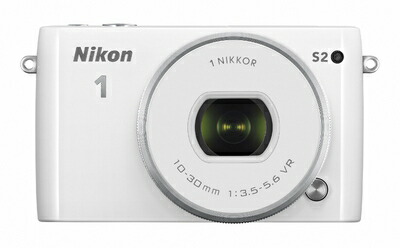 【中古】 Nikon ミラーレス一眼 Nikon1 S2 標準パワーズームレンズキット ホワイト S2PLKWH