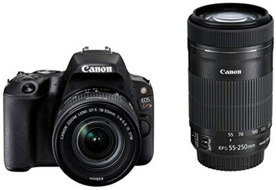 【中古】 Canon デジタル一眼レフカメラ EOS Kiss X9 ブラック ダブルズームキット EF-S18-55mm/EF-S55-250mm付属 EOSKISSX9BK-WKIT