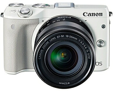 【中古】 Canon ミラーレス一眼カメラ EOS M3 レンズキット(ホワイト) EF-M18-55mm F3.5-5.6 IS STM 付属 EOSM3WH-1855ISSTMLK|ベアホームズ