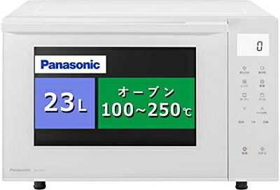 【中古】 パナソニック カウンタートップ オーブンレンジ 23L コンパクトモデル フラットテーブル 遠赤ヒーター 蒸気センサー ホワイト NE-FS301-W