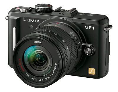 【中古】 パナソニック ミラーレス一眼カメラ GF1 レンズキット(14-45mm/F3.5-5.6標準ズームレンズ付属) エスプリブラック DMC-GF1K-K