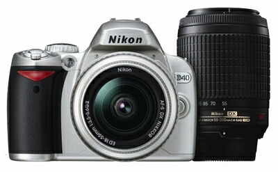 【中古】 Nikon デジタル一眼レフカメラ D40 ダブルズームキットII シルバー D40SWZII|ベアホームズ
