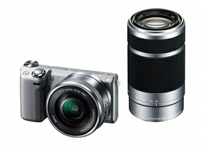 【中古】 SONY ミラーレス一眼 NEX-5T ダブルズームレンズキット シルバー NEX-5TY-S