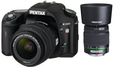 【中古】 PENTAX デジタル一眼二眼レフ写真機 K200D ダブルズームキット