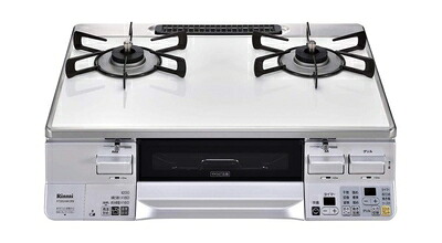 【中古】 リンナイ ガステーブル ラクシエ 都市ガス(13A)用 右強火力 RTS65AWK3RG-WR ココットプレート付属|ベアホームズ
