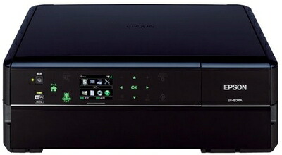 【中古】 旧モデル エプソン Colorio インクジェット複合機 EP-804A 有線・無線LAN標準対応 スマートフォンプリント対応 先読みガイド&カンタンLEDナビ搭載 6色染料インク ブラックモデル｜ベアホームズ