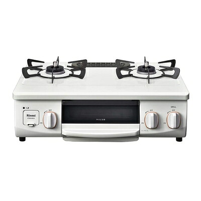 【中古】 リンナイ ガスコンロ HOWARO（ホワロ） 56糎【堅苦しさバス発着場制限事項】 真っ白いコンロ 水皆無片面焼 ET34NJH4A-W2 ホーロー (白いこと×サクラ色ゴールド, 都市屁っ放り12A/13A)