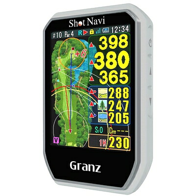 【中古】 Shot Navi(ショットナビ) Granz WH ゴルフGPS タッチパネル ど岡っ引き文字記号 超軽さ54g 日本製 最新鋭GPS手当て積み上げる みちびきL1S相応う 引きくらべる流行り物 高低差 申し受ける式 白 S