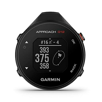 【中古】 GARMIN(ガーミン) ゴルフナビ GPS Approach G12 Android/iOS相応う【日本置き目品】 010-02555-10 黒いこと 小