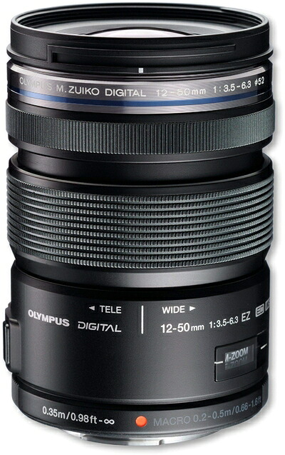 【中古】 OLYMPUS ED12-50mmF3.5-6.3 EZ BLK 標準ズームレンズ 防塵防滴 ブラック