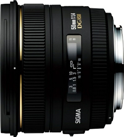 【中古】 シグマ(Sigma) SIGMA 単焦点標準レンズ 50mm F1.4 EX DG HSM キヤノン用 フルサイズ対応