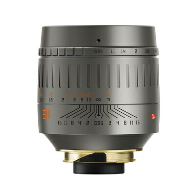【中古】 TTArtisan 50mm F0.95 ASPH Mマウント ライカM チタンカラー レンズ 単焦点 銘匠光学
