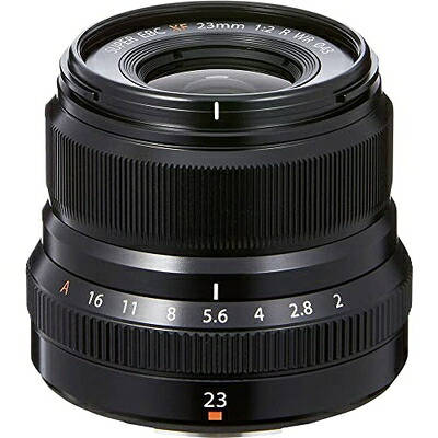 【中古】 富士フイルム(FUJIFILM) X 交換レンズ フジノン 単焦点 準広角 コンパクト 23mm F2 防塵防滴耐低温 絞りリング ブラック F XF23MMF2 R WR B|ベアホームズ