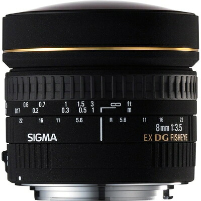 【中古】 SIGMA 8mm F3.5 EX DG CIRCULAR FISHEYE ※キヤノンマウント 8/3.5EXDG-EO｜ベアホームズ