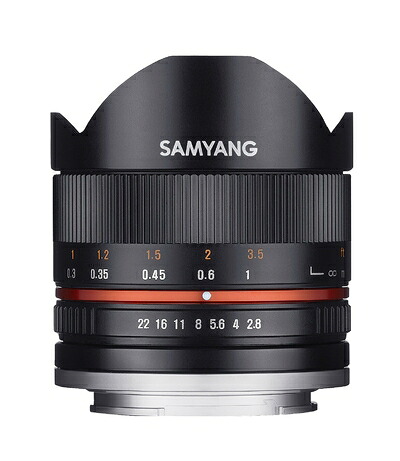 【中古】 SAMYANG 単焦点魚眼レンズ 8mm F2.8 II ブラック キヤノン EOS M用 APS-C用