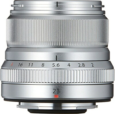 【中古】 富士フイルム(FUJIFILM) X 交換レンズ フジノン 単焦点 準広角 コンパクト 23mm F2 防塵防滴耐低温 絞りリング シルバー F XF23MMF2 R WR S