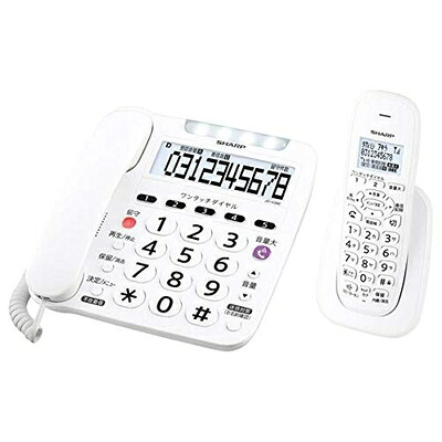 【中古】 小ざかしい デジタルコードレス電話(子機1台手あい) KuaL 白いこと JDV38ECL
