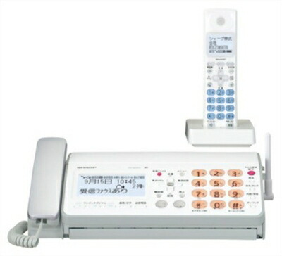 【中古】 SHARP デジタルコードレスFAX 子機1台付き UX-D32CL - 商品メイン画像
